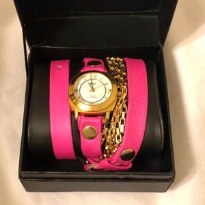 La Mer Leather Wrap Watch